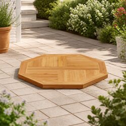 Octagonal Teak Table Top 60x60cm with Parasol Hole