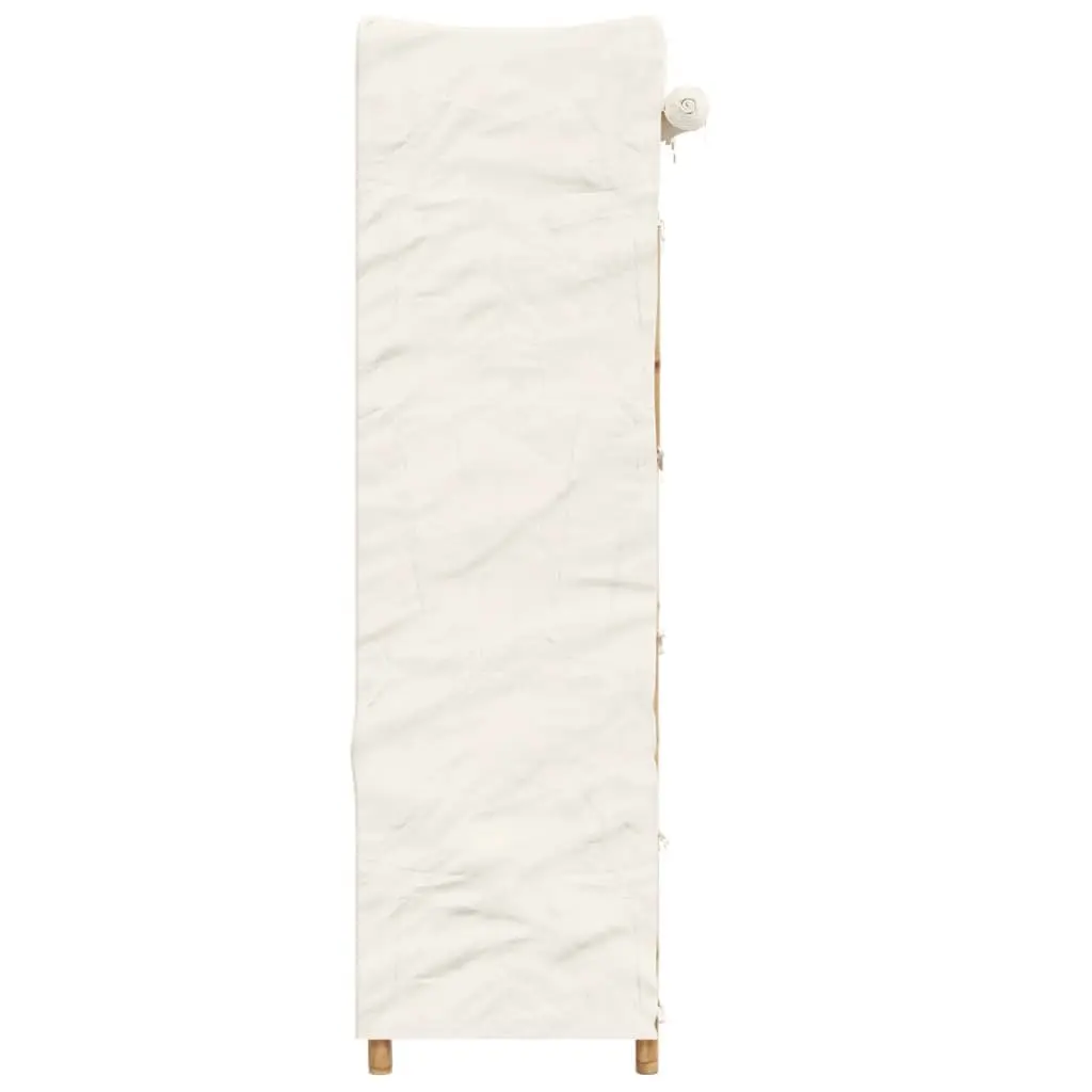 Bamboo Wardrobe Storage Cabinet Breathable Fabric Cover 110x45x170cm Brown