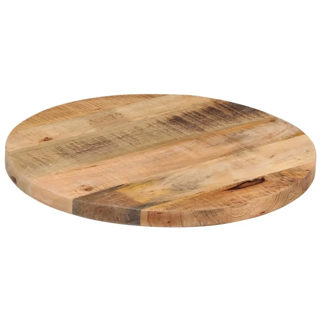 Round Wooden Table Top 50cm Solid Mango Wood Rustic Dining Kitchen Furniture