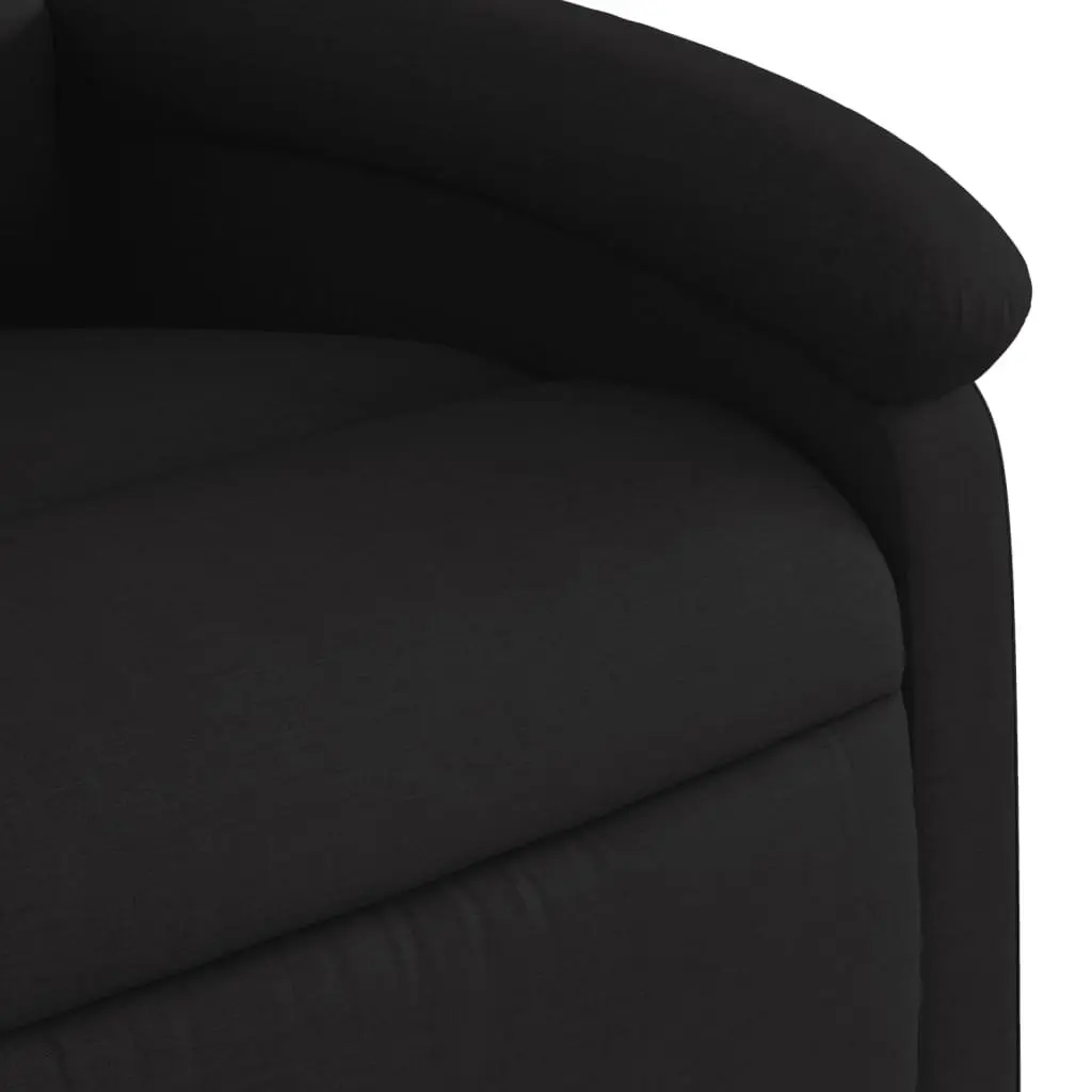 Recliner Chair Manual Reclining Black Fabric Adjustable Backrest Home Furniture