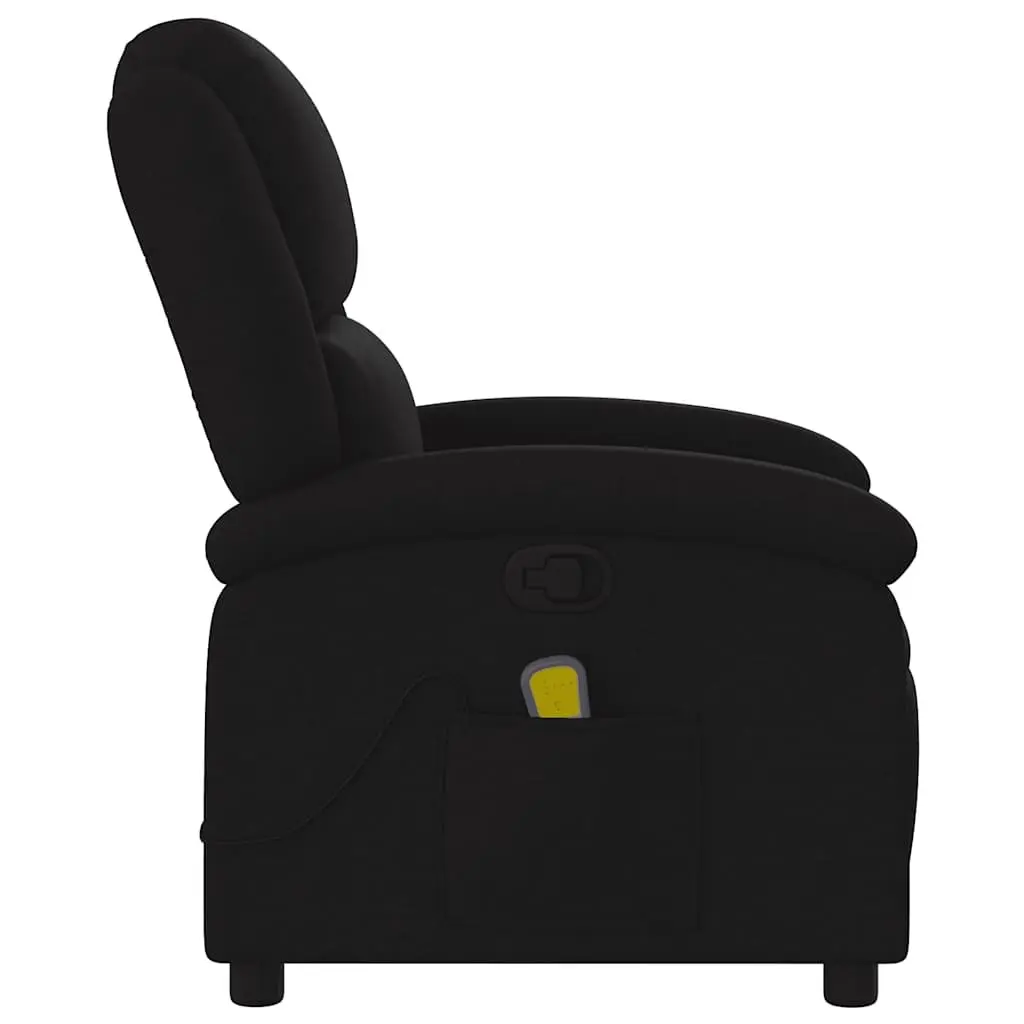 Massage Recliner Chair Manual Recline 135 Degrees Black Fabric
