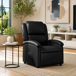 Manual Reclining Armchair with Adjustable Footrest