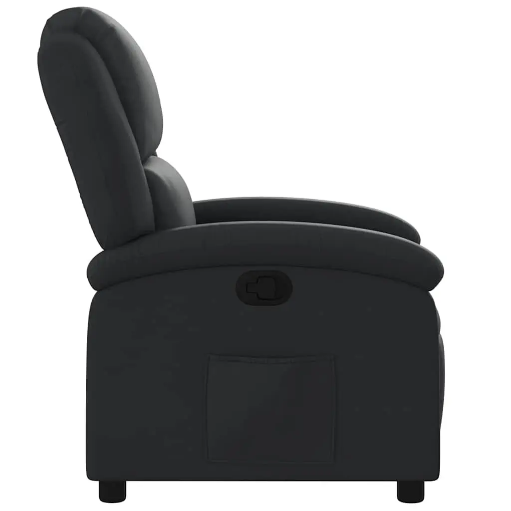Recliner Armchair Manual Reclining Function Padded Seat Black