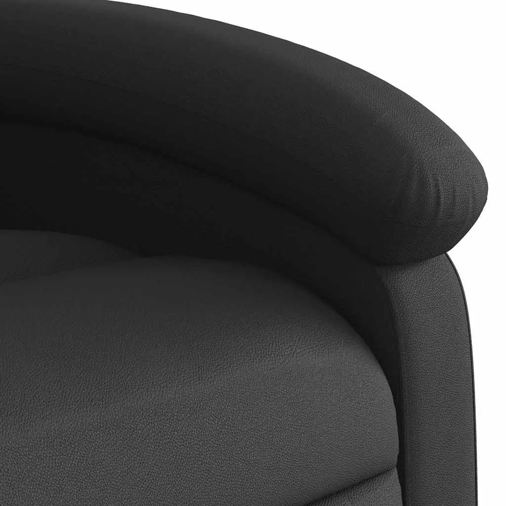 Recliner Armchair Manual Reclining Function Padded Seat Black