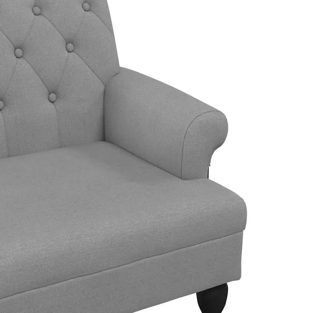 Fabric Bench with Backrest Padded Seating Grey