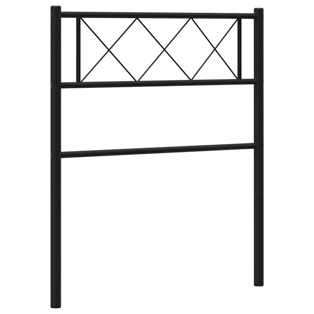 Metal Headboard Black 107cm Bed Frame Support Bedroom Furniture