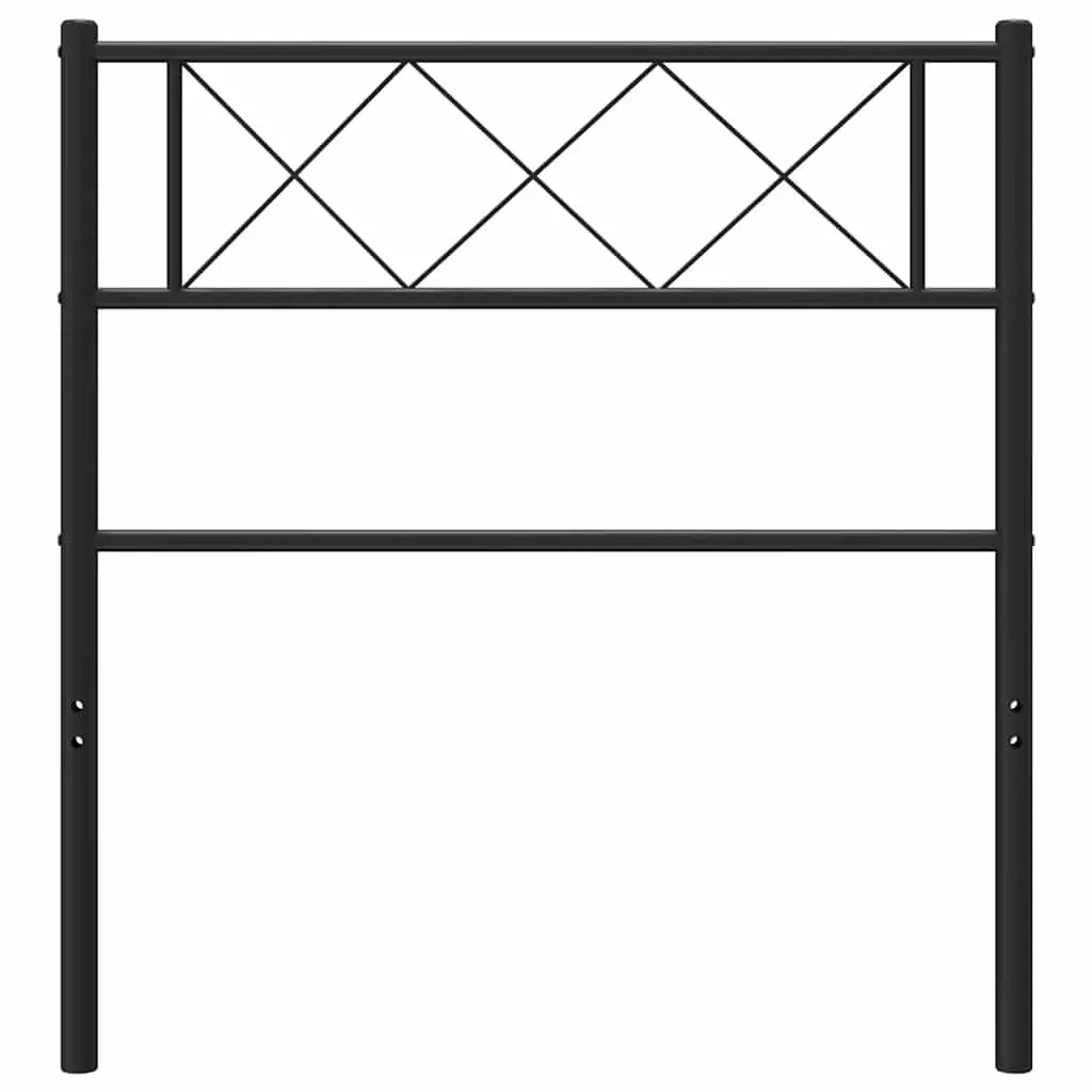 Metal Headboard Black 107cm Bed Frame Support Bedroom Furniture