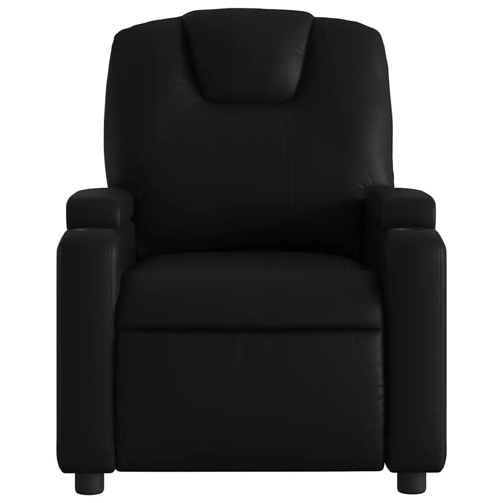Recliner Armchair Manual Reclining Comfort Black Faux Leather