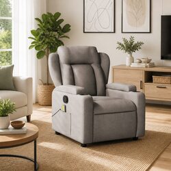 Manual Reclining Massage Chair with Adjustable Footrest