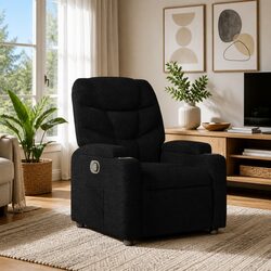 Manual Recliner Armchair with Padded Seating and Storage