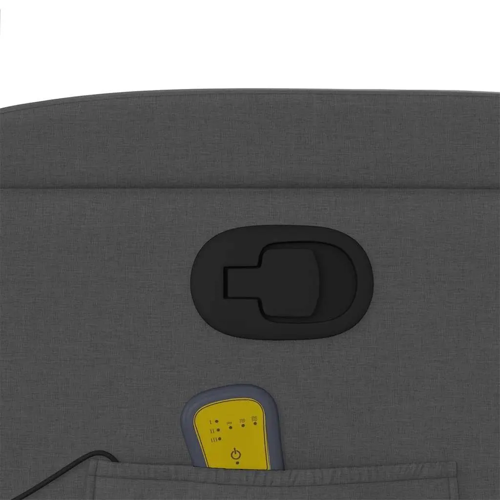 Massage Recliner Chair Manual Recline Vibration 135 Degrees Grey Fabric