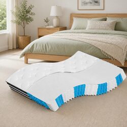Pocket Spring Mattress 137x190cm Medium Firmness White