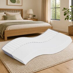 Springless Foam Mattress Flippable 90x190 cm White