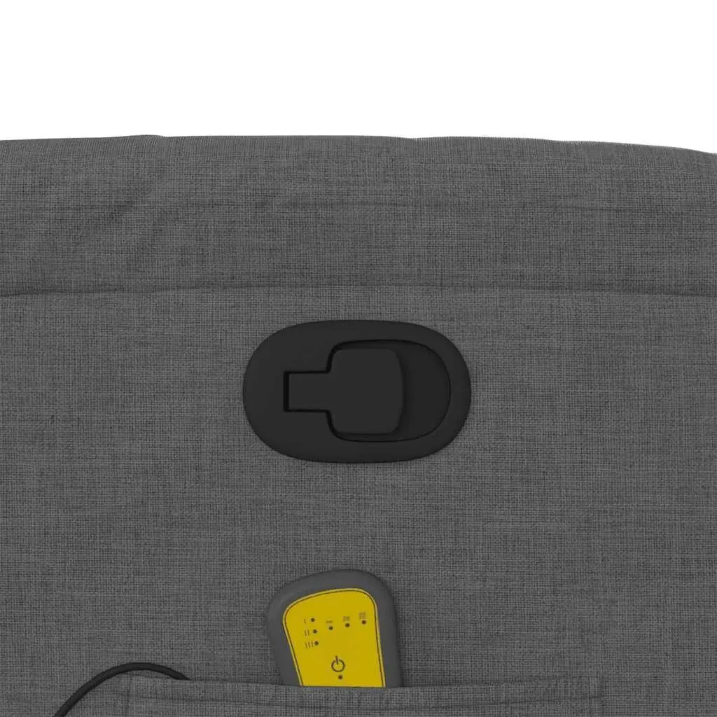 Massage Recliner Chair Manual Reclining Function 135 Degrees Dark Grey Fabric