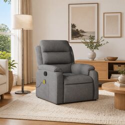 Manual Reclining Massage Chair in Dark Grey