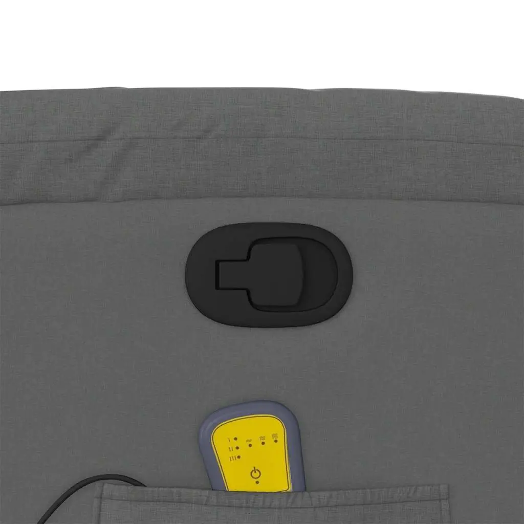 Recliner Chair Manual Vibration Massage 6 Points Grey Fabric Upholstered Comfort