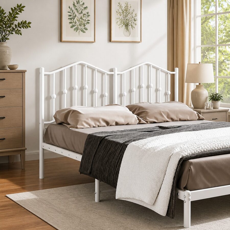 Metal Headboard for 135 cm Bed Frame with Sturdy Design