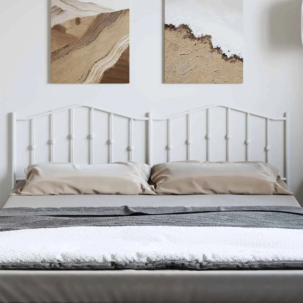 Metal Headboard Sturdy Support 180cm Black