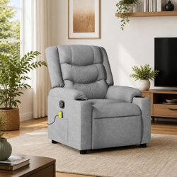 Manual Reclining Massage Chair with Footrest and Vibration