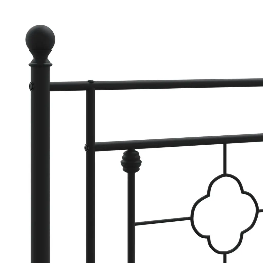 Metal Bed Frame with Storage Space King Single 107x203 cm Black