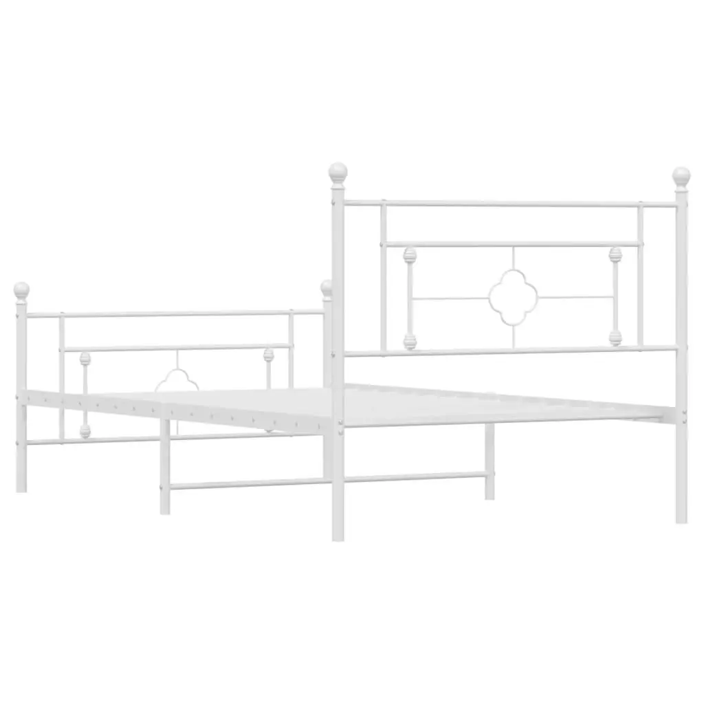 Metal Bed Frame Storage King Single 107x203 cm White