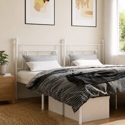 180cm White Powder-Coated Steel Headboard