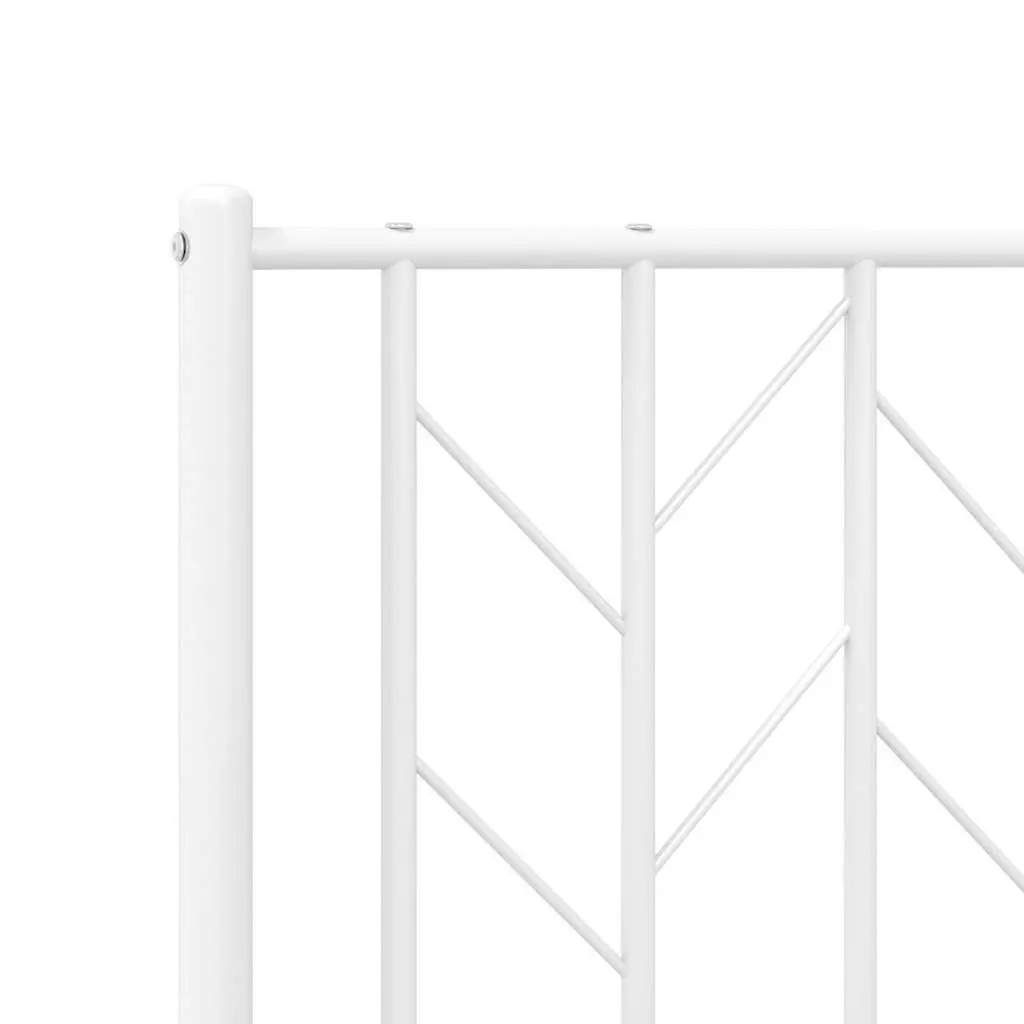 Metal Bed Frame Storage Space 150x200 cm White