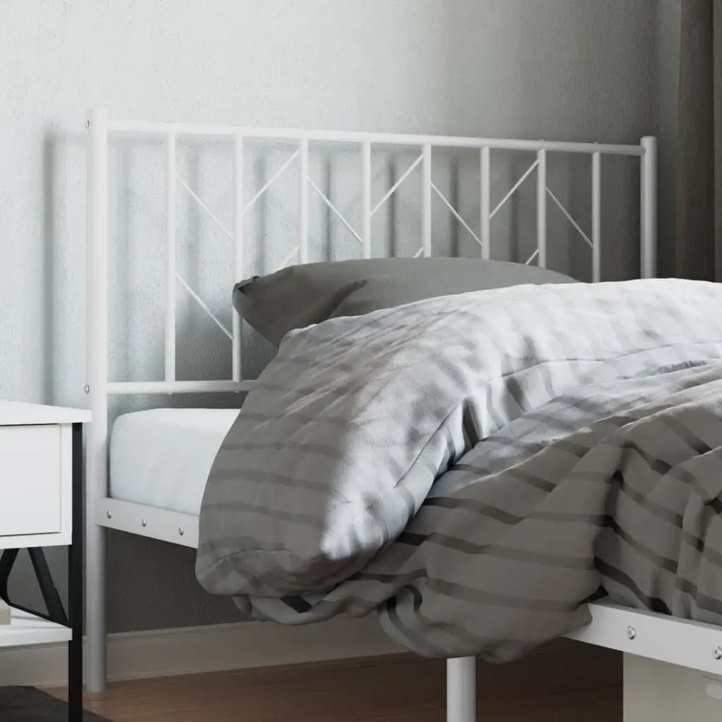 Metal Headboard Support 107cm White Steel