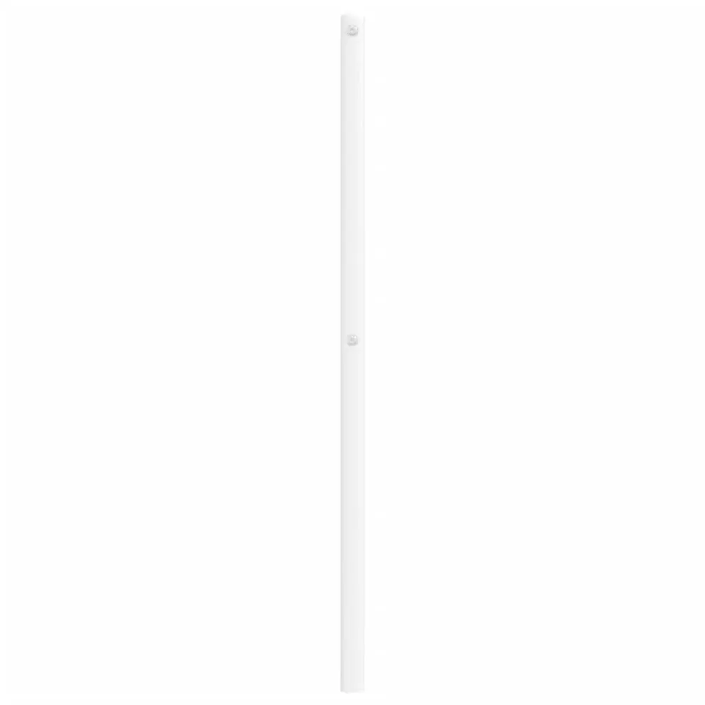 Metal Headboard Back Support 135cm White Steel Frame