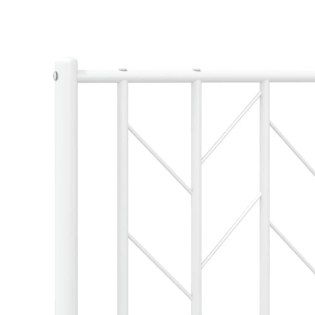 Metal Headboard Back Support 180cm White Steel Frame