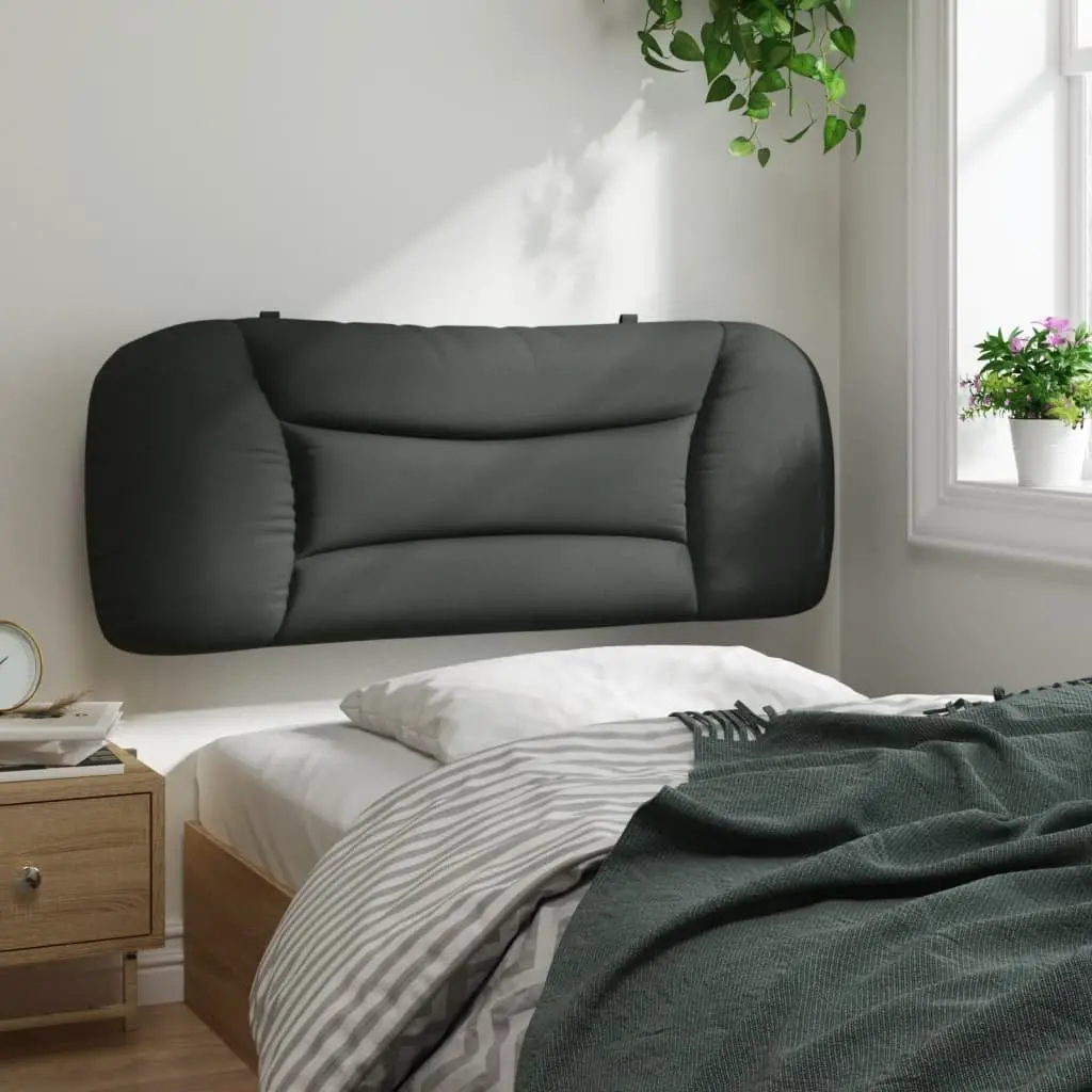 Headboard Cushion Comfort King Single Size 107cm Grey Fabric