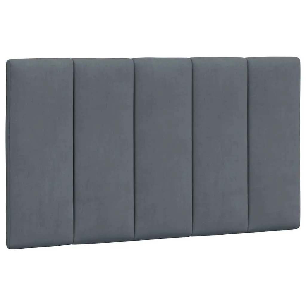 Headboard Cushion 90cm Grey Velvet Upholstered Bed Wall Mount Hanging Pillow