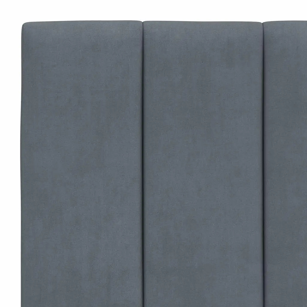Headboard Cushion 90cm Grey Velvet Upholstered Bed Wall Mount Hanging Pillow