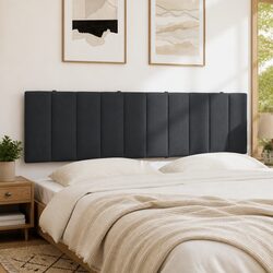 180cm Dark Grey Velvet Wall-Mounted Headboard Cushion