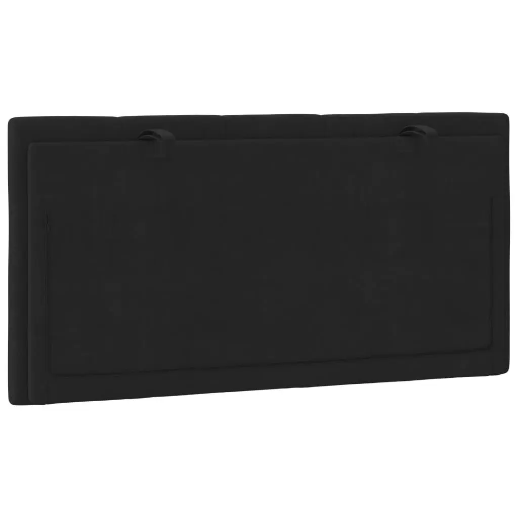 Headboard Cushion Soft Support 107cm Black Velvet