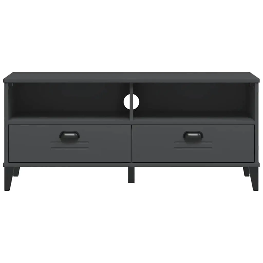 TV Stand Engineered Wood Media Storage Unit Anthracite Grey