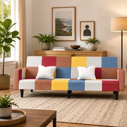 Efficient 2-Seater Sofa Bed with Wooden Frame