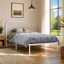 Sturdy King Single Metal Bed Frame with Storage