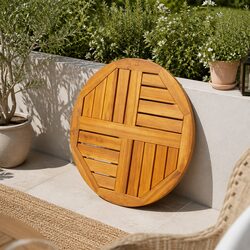Round Table Top in Solid Acacia Wood Ø50x2 cm