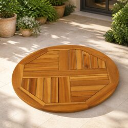 Round Table Top Made of Solid Acacia Wood Ø60x2 cm