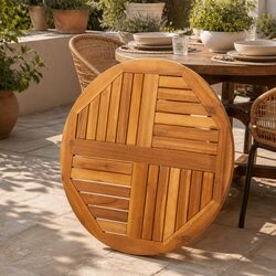 Replacement Round Table Top Ø70x2 cm Solid Acacia Wood