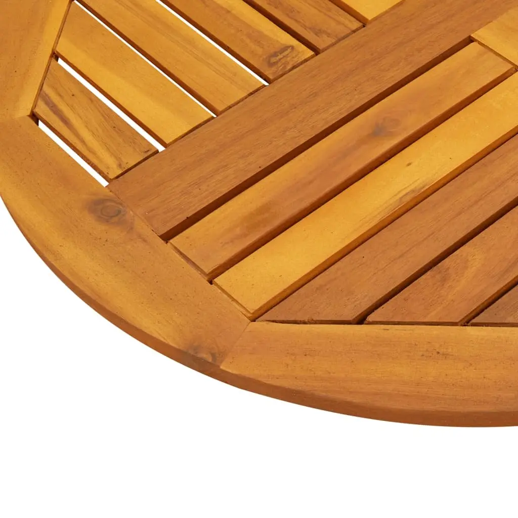Round Solid Wood Table Top Brown Ø70 cm 2 cm Acacia Replacement Dining Garden Furniture