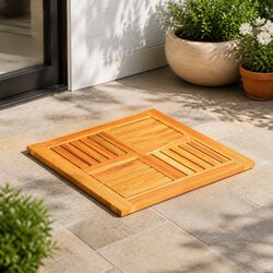 Square Table Top 60x60x2 cm in Brown Acacia Wood