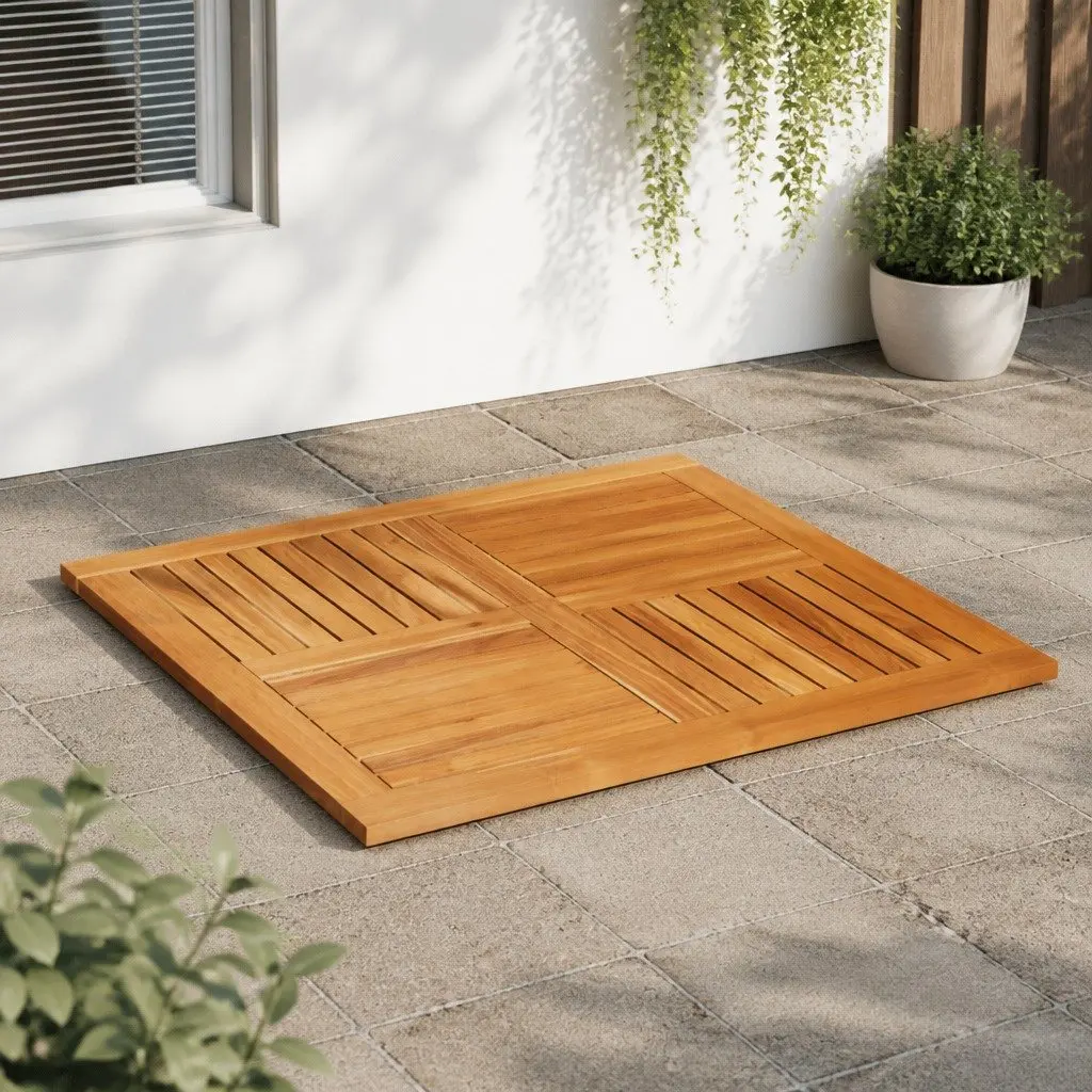 Square Table Top in Brown Acacia 90x90x2.2 cm