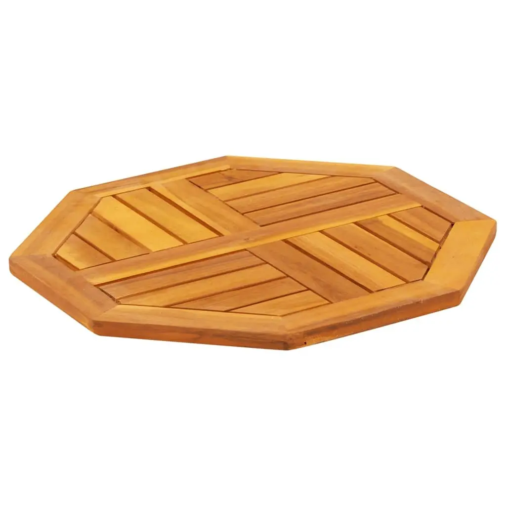 Octagonal Wooden Table Top Solid Acacia Wood Brown 50x50x2 cm Garden Dining Furniture Replacement