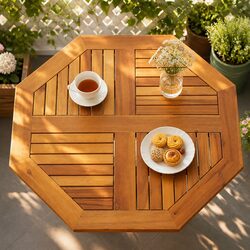 Replacement Octagonal Table Top 80x80x2.2cm in Acacia Wood