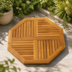 Octagonal Table Top in Solid Acacia Wood 90x90x2.2 cm