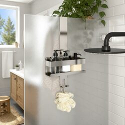 Durable Hanging Shower Caddy Organizer with Towel Hooks