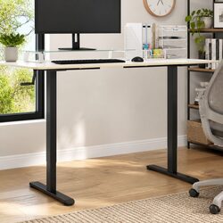 Adjustable Black Steel Standing Desk Frame Specifications