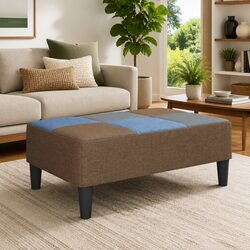 Compact Plywood Frame Patchwork Ottoman Footstool